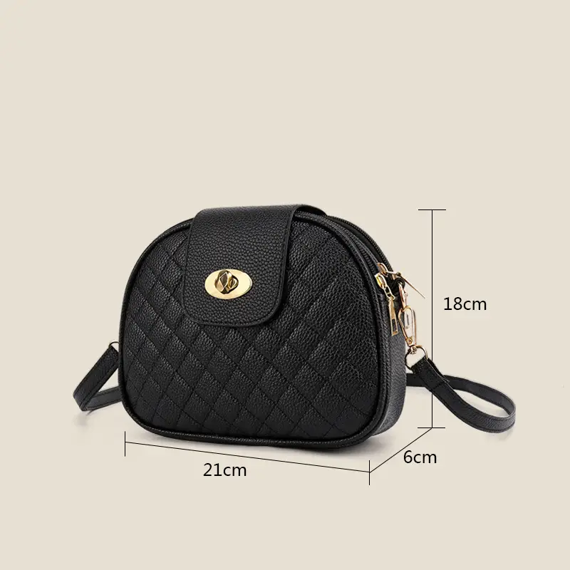 Black Quilted Crossbody Bag for Women New Style - Image 5
