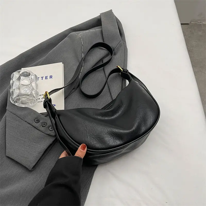 Black Crossbody Bag for Women Large Capacity Korean Style