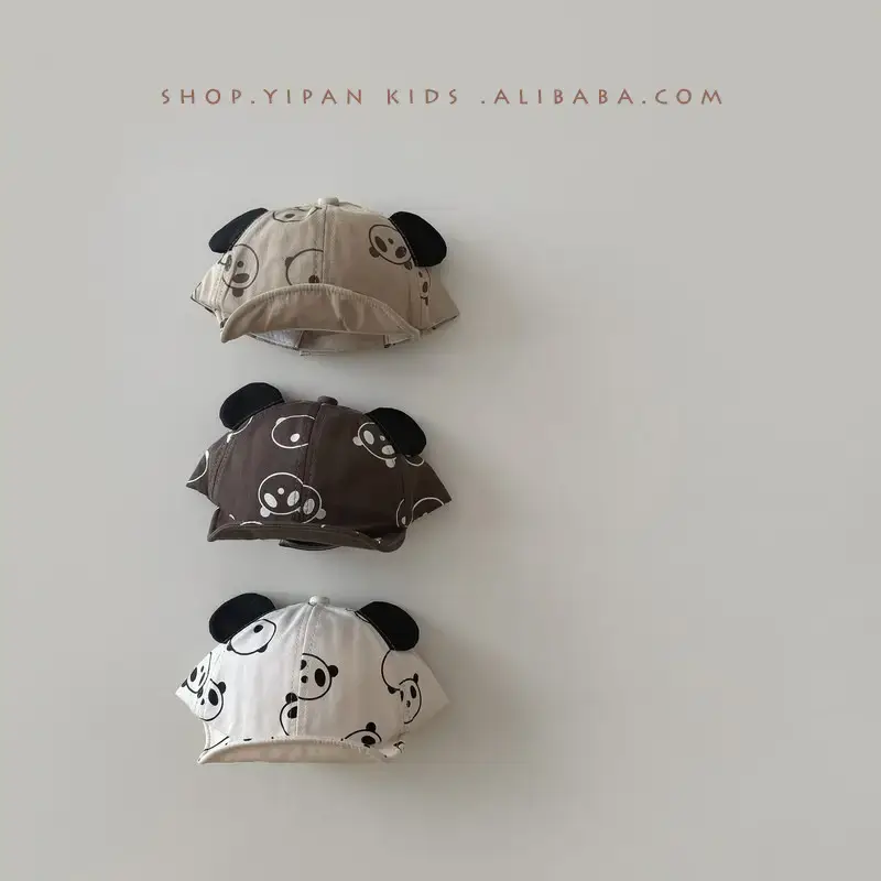 Korean Baby Hat Panda Design Soft Brim Spring Summer 2025 - Image 2