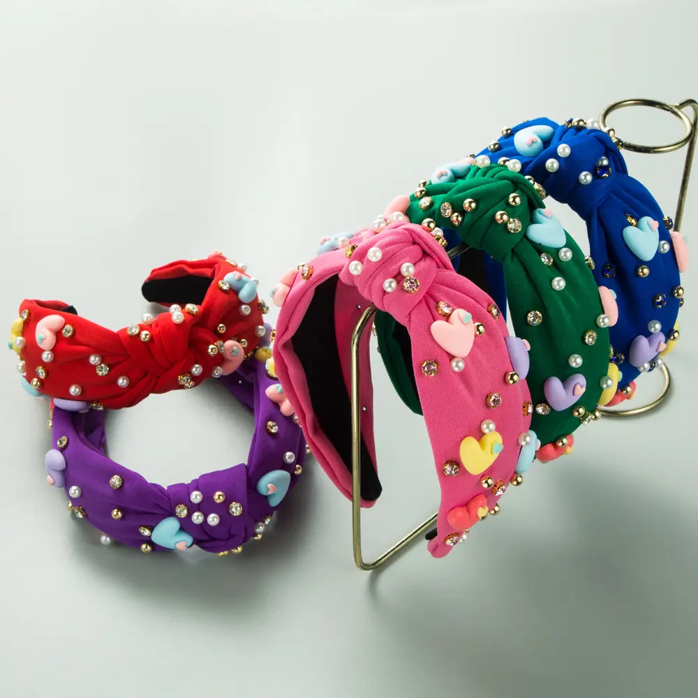 Green Heart Decorated Hair Hoop for Women - Image 6