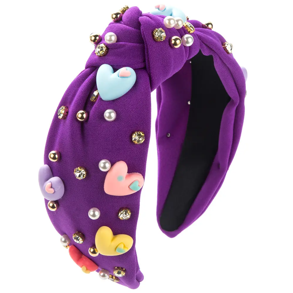 Green Heart Decorated Hair Hoop for Women - Image 5