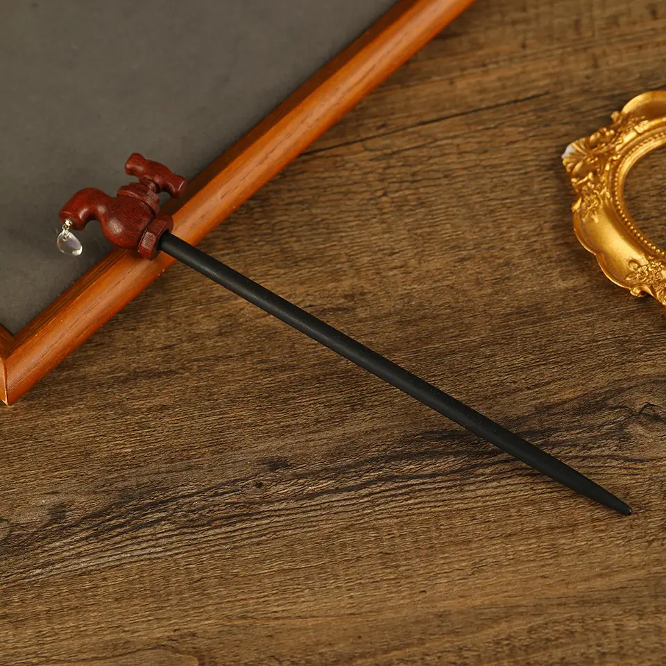 Retro Wooden Chopstick Hairpin Faucet - Image 3