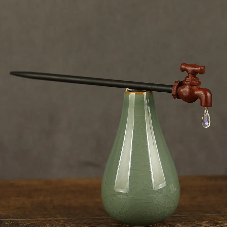 Retro Wooden Chopstick Hairpin Faucet - Image 4