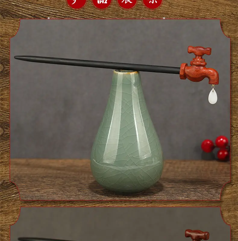 Retro Wooden Chopstick Hairpin Faucet — feature 6