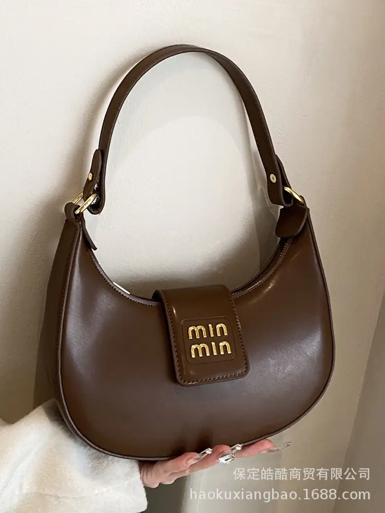 Women Retro Tan Shoulder Bag 2023 New Autumn Winter - Image 5