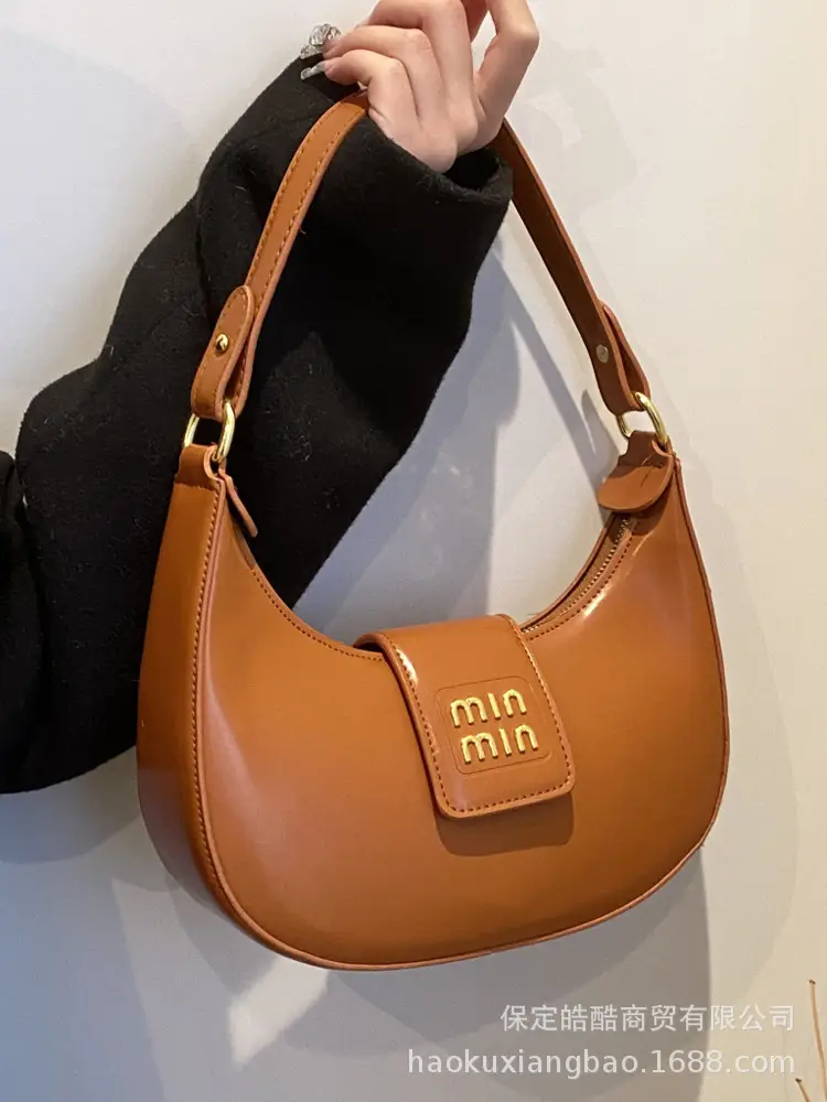 Women Retro Tan Shoulder Bag 2023 New Autumn Winter - Image 6