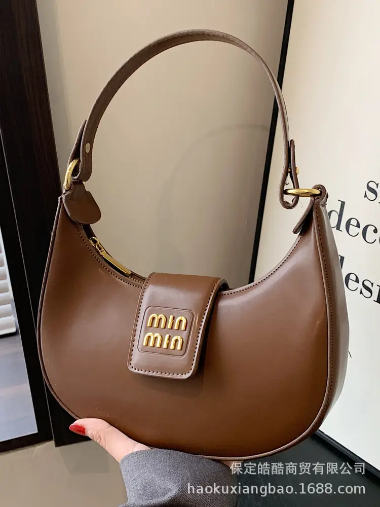 Women Retro Tan Shoulder Bag 2023 New Autumn Winter - Image 7