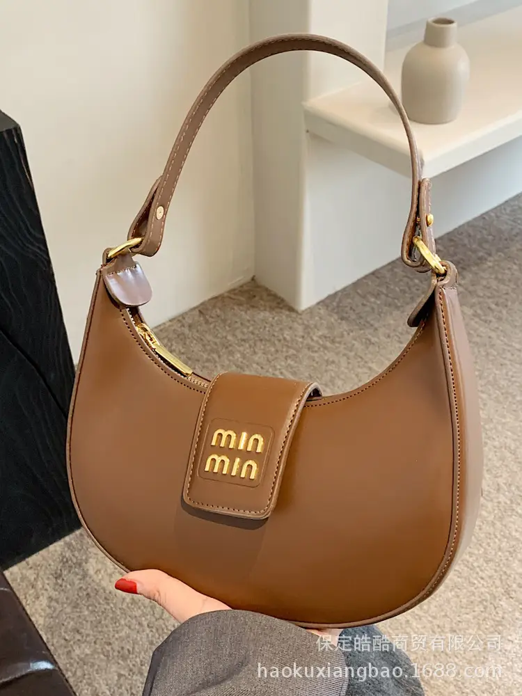 Women Retro Tan Shoulder Bag 2023 New Autumn Winter - Image 8