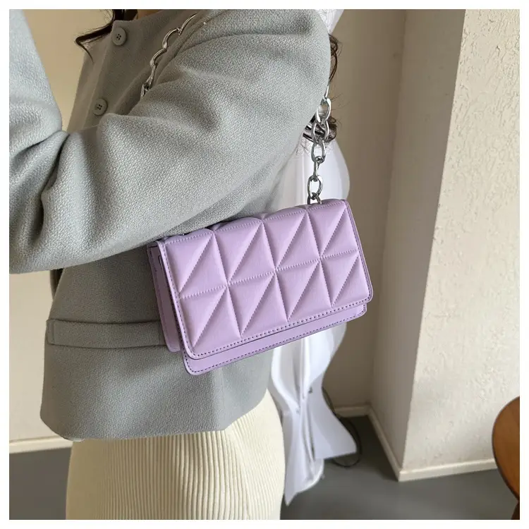 Wholesale Rhombus Embossed Women's Bag Tan Chain — feature 21
