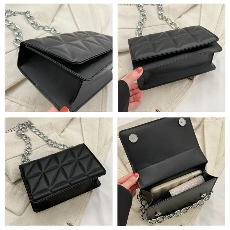 Wholesale Rhombus Embossed Women's Bag Tan Chain — feature 7