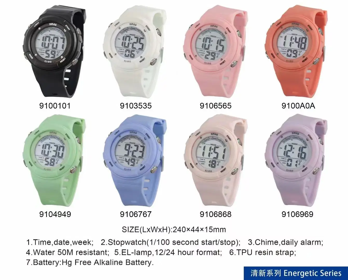 Pink Digital Watch with Luminous Display — feature 1