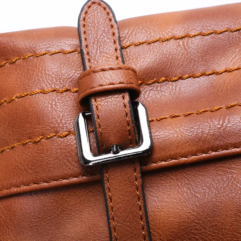 Women's Large Capacity Leather Crossbody Bag Brown — feature 16