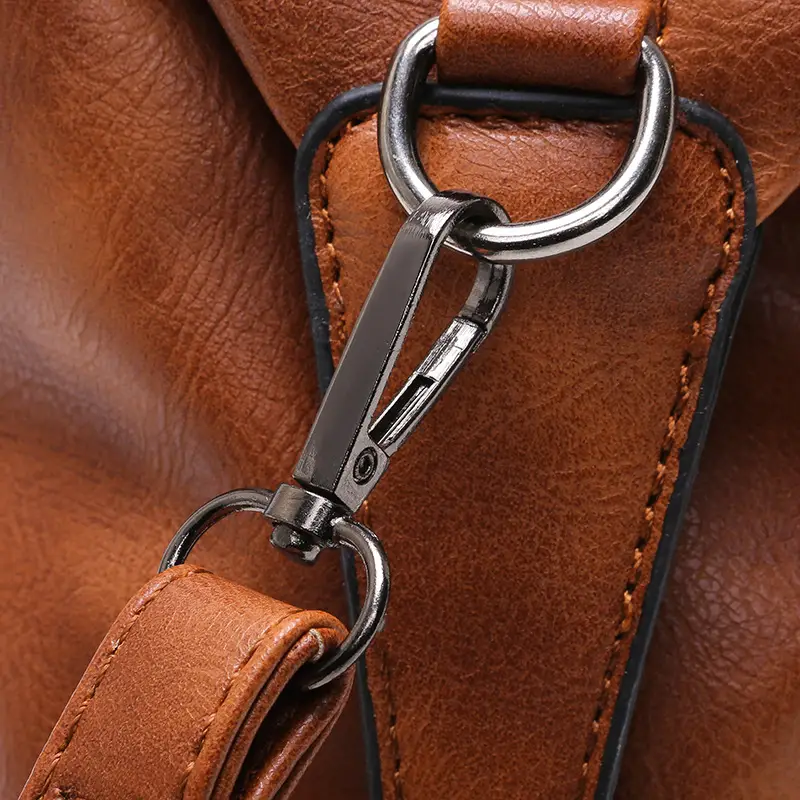 Women's Large Capacity Leather Crossbody Bag Brown — feature 19