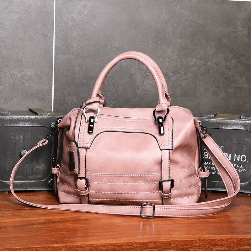 Women's Large Capacity Leather Crossbody Bag Brown — feature 8