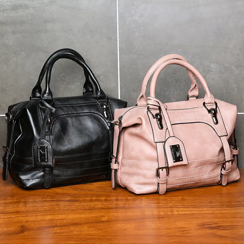 Women's Large Capacity Leather Crossbody Bag Brown — feature 9
