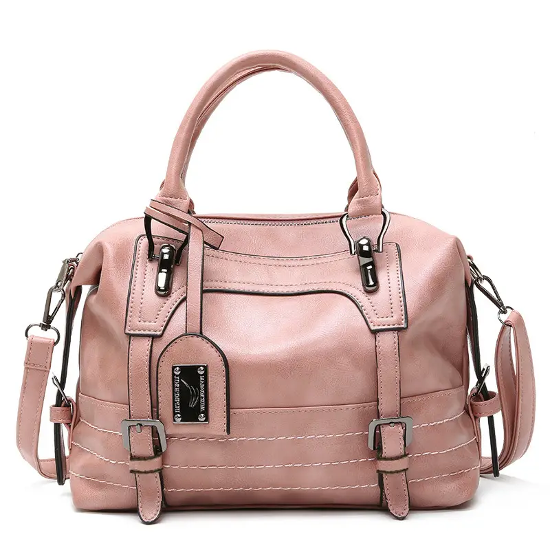 Women's Large Capacity Leather Crossbody Bag Brown - Image 3