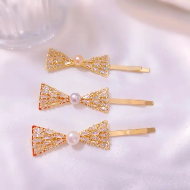 Celebrity Hairpin Women's Pearl Clip Bangs - Image 2