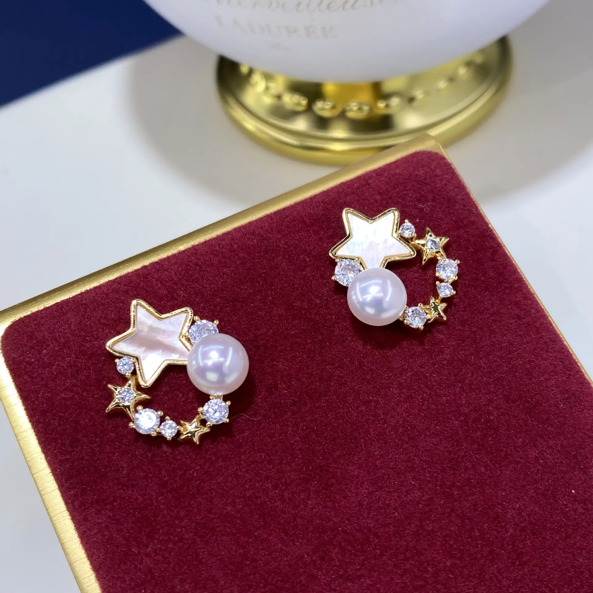 Star Pearl Earrings for Women S925 Silver - Image 3