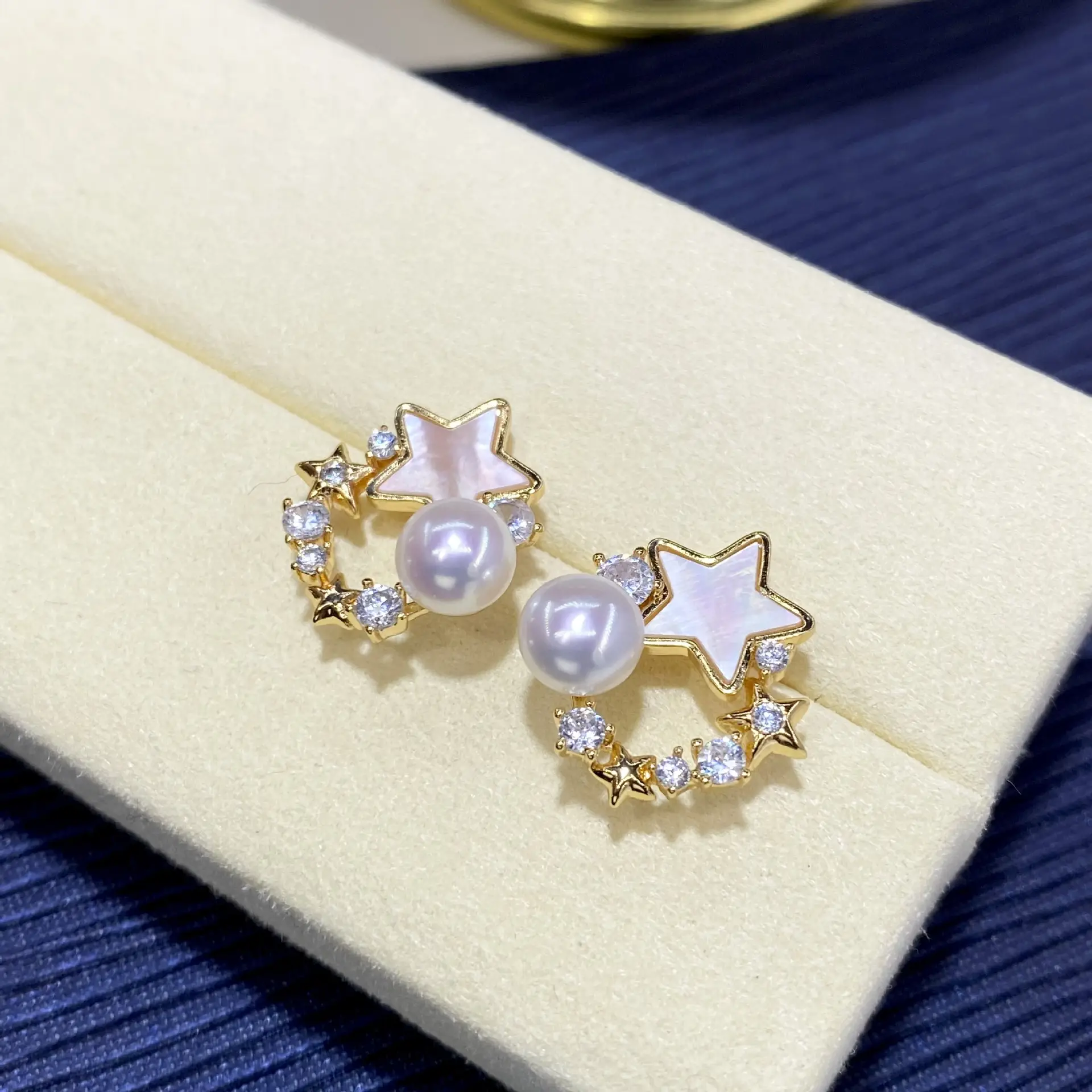 Star Pearl Earrings for Women S925 Silver - Image 6