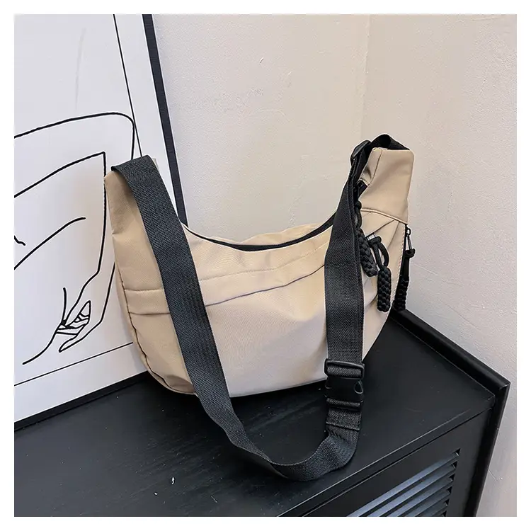 Women's Crossbody Messenger Bag White Black 2024 - Image 5
