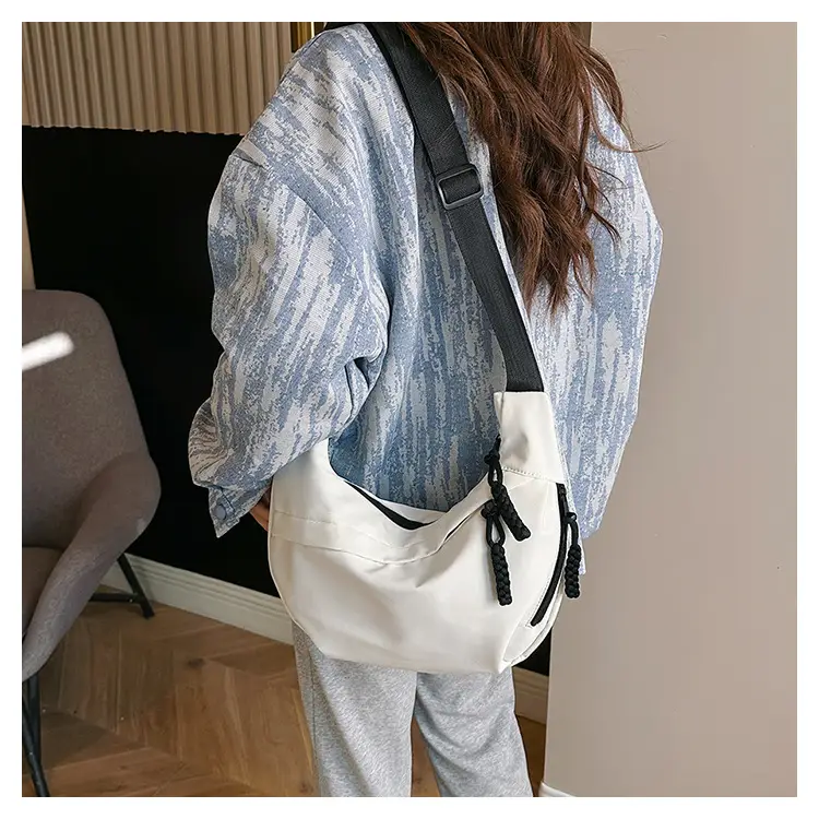 Women's Crossbody Messenger Bag White Black 2024 — feature 14