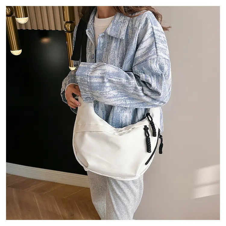Women's Crossbody Messenger Bag White Black 2024 — feature 15
