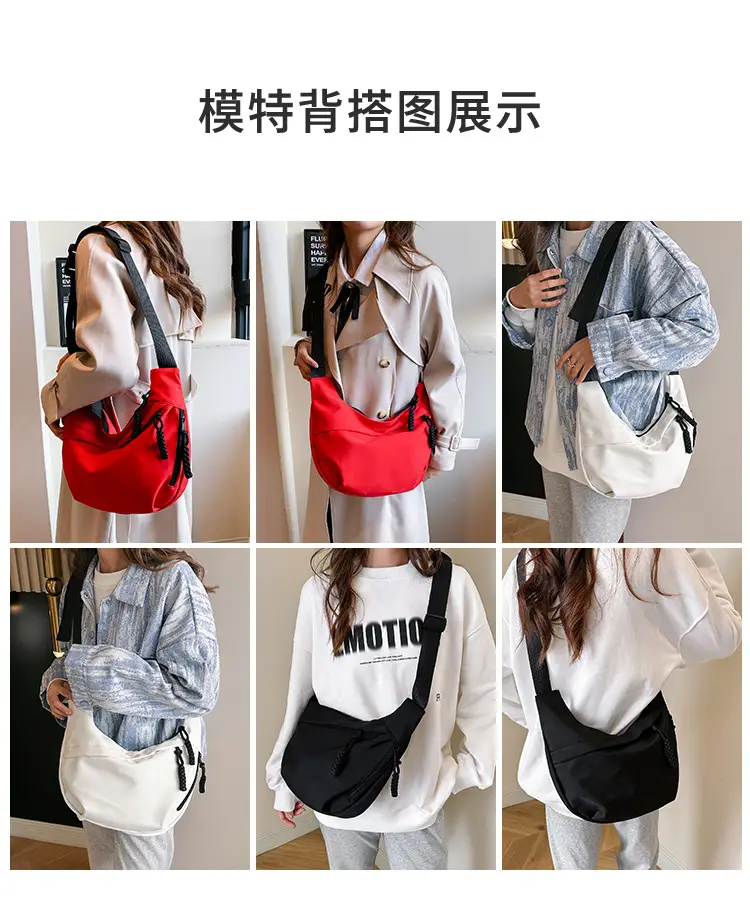 Women's Crossbody Messenger Bag White Black 2024 — feature 7