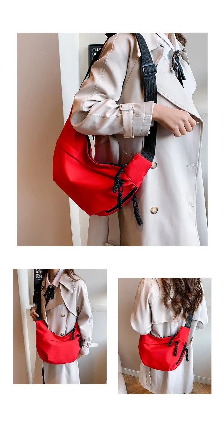 Women's Crossbody Messenger Bag White Black 2024 — feature 8