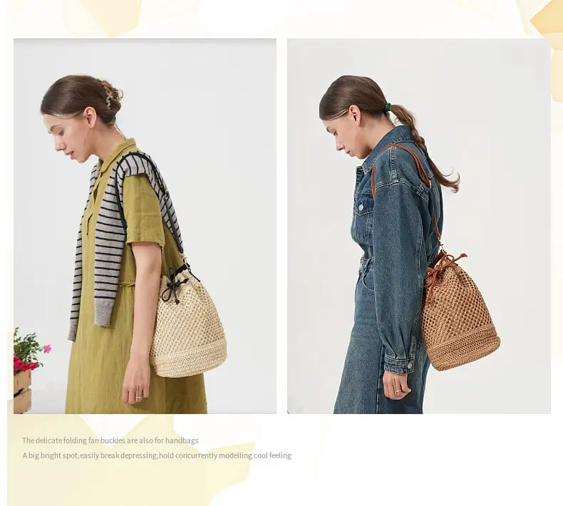 Hand-Woven Straw Bag for Women Large Capacity Vacation Bag — feature 8