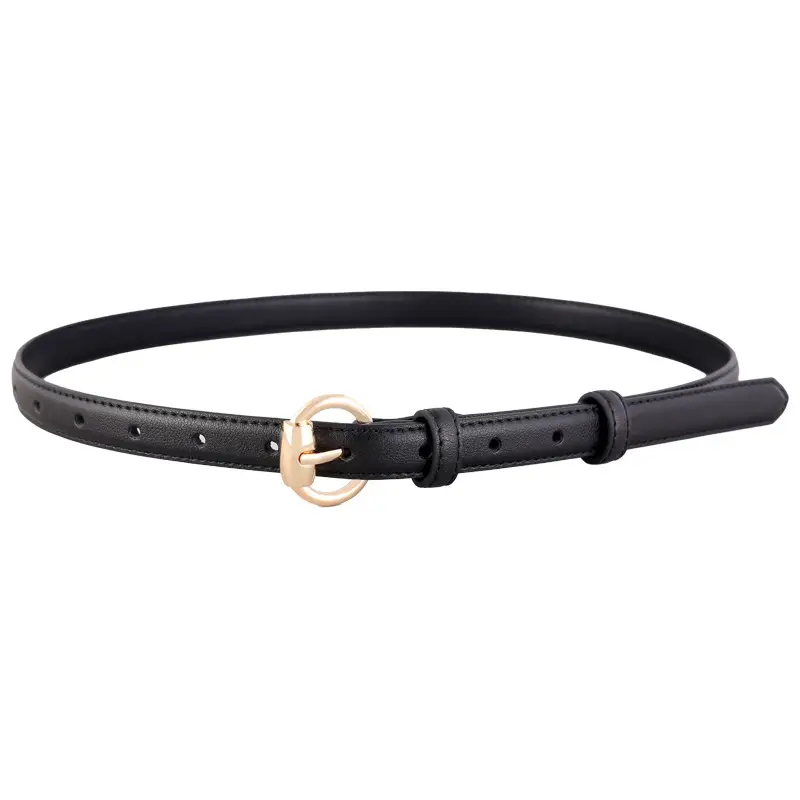2025 Women's Genuine Leather Belt with Gold Buckle - Image 8