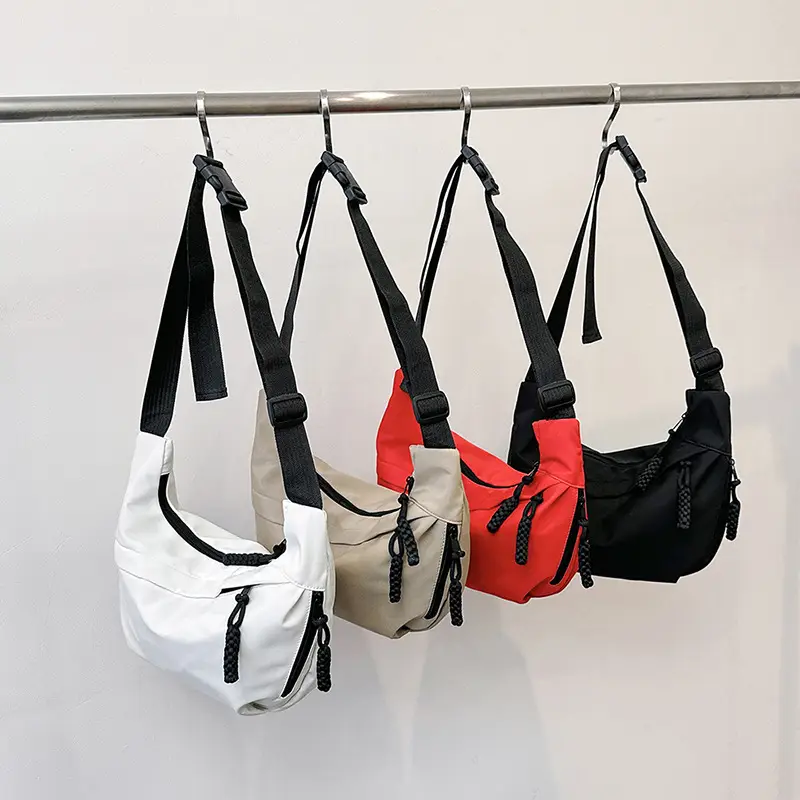 Red Nylon Crossbody Bag for Men Women 2024 - Image 8