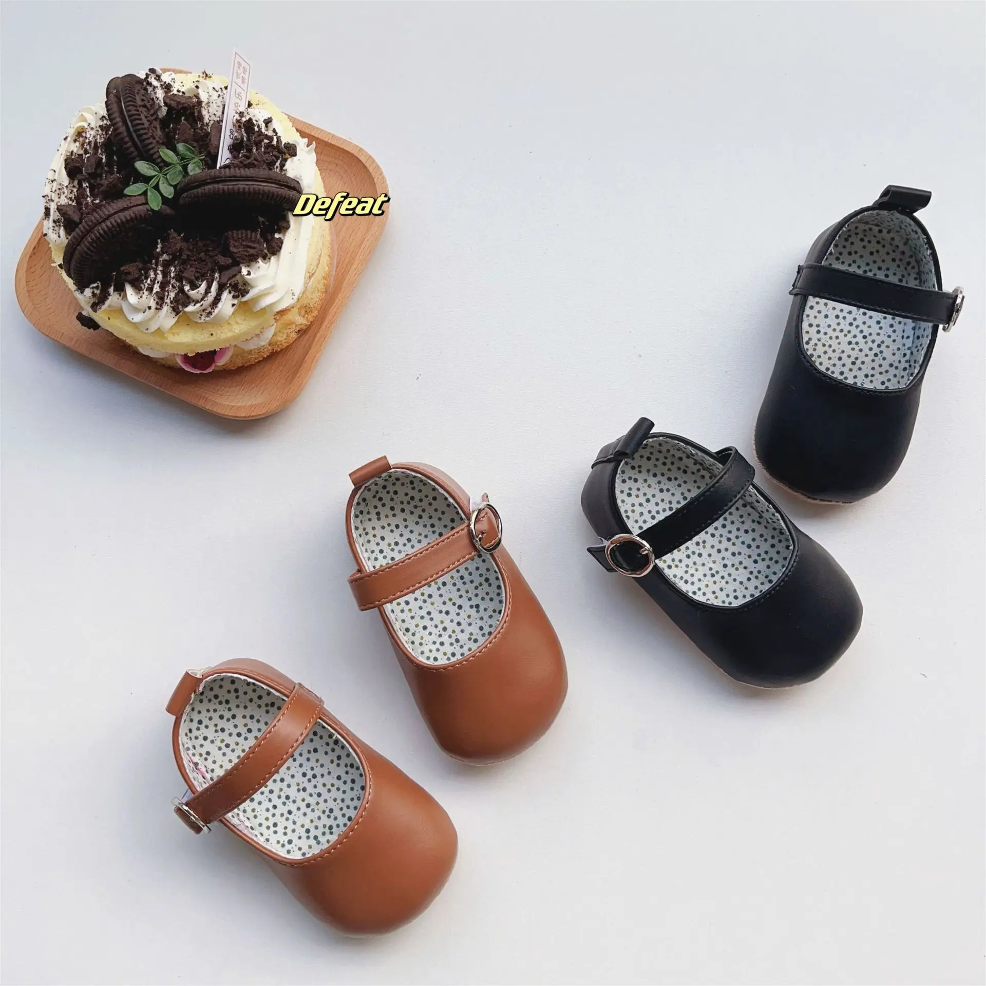 Princess T-Boat Shoes for Baby Girls Warm Cotton Velcro