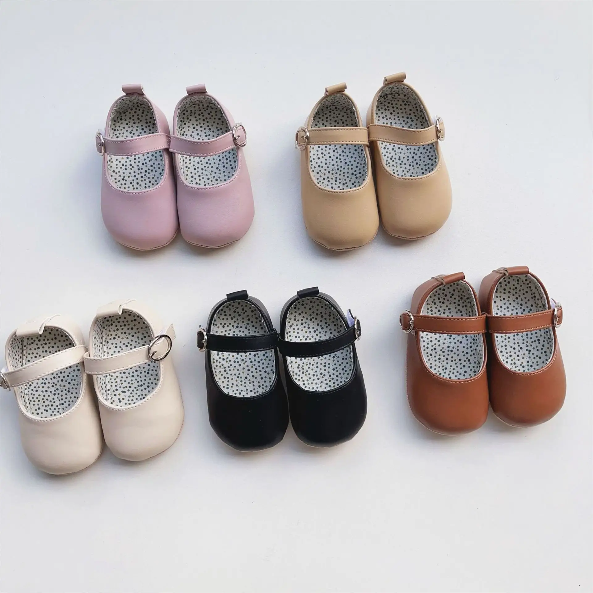 Princess T-Boat Shoes for Baby Girls Warm Cotton Velcro