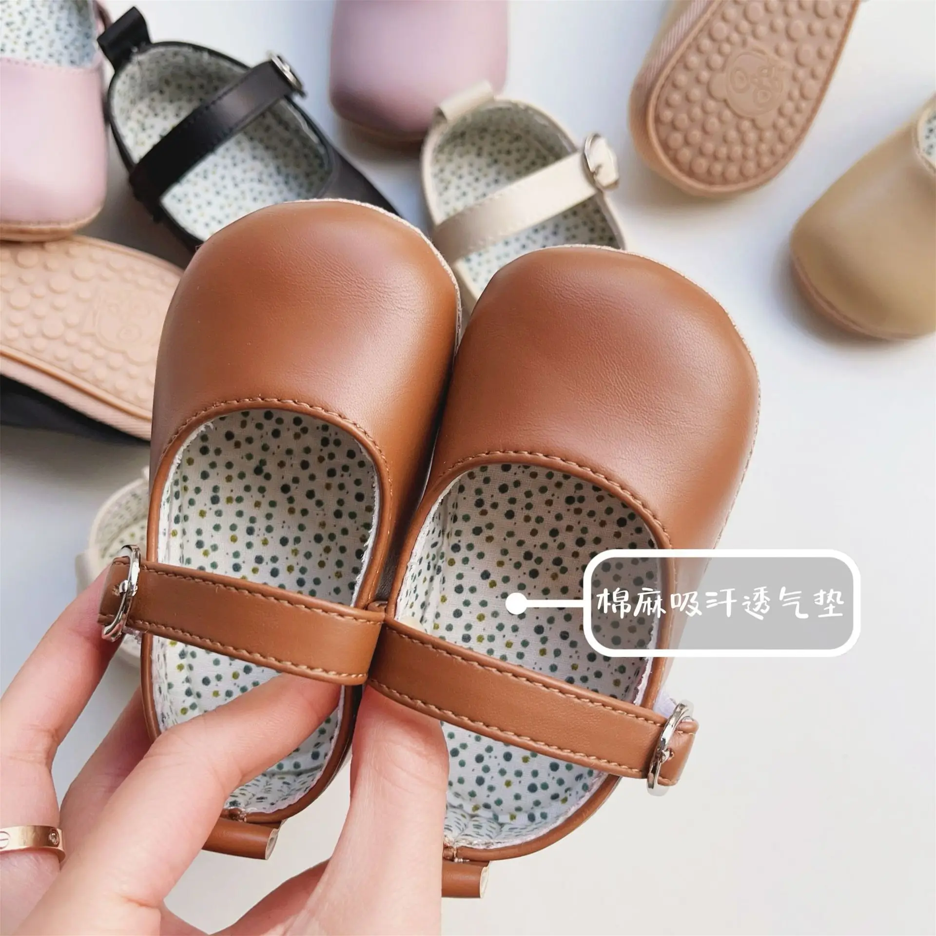 Princess T-Boat Shoes for Baby Girls Warm Cotton Velcro — feature 1
