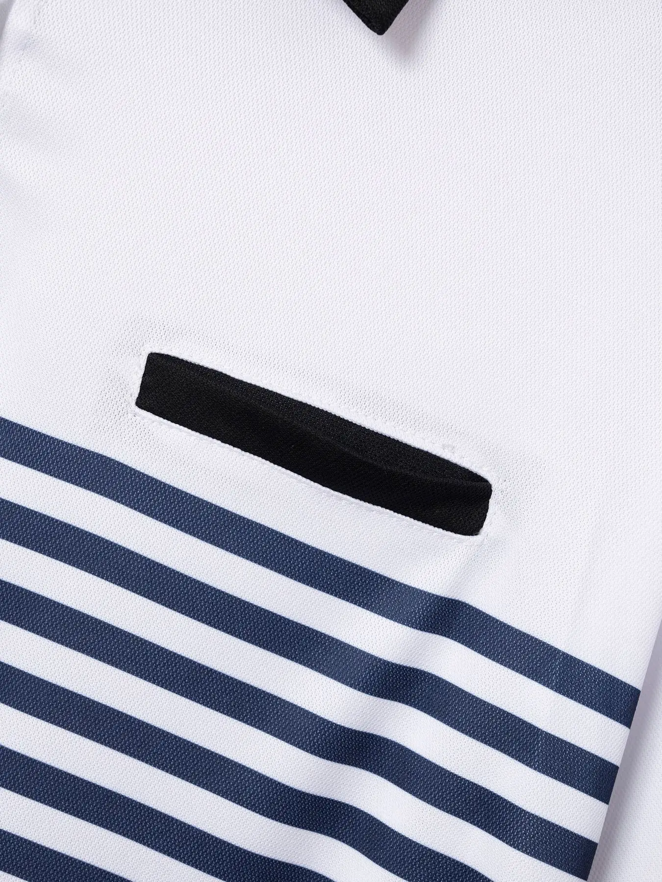 Men Striped Polo Shirt Olive Black Zipper 2026 — feature 12