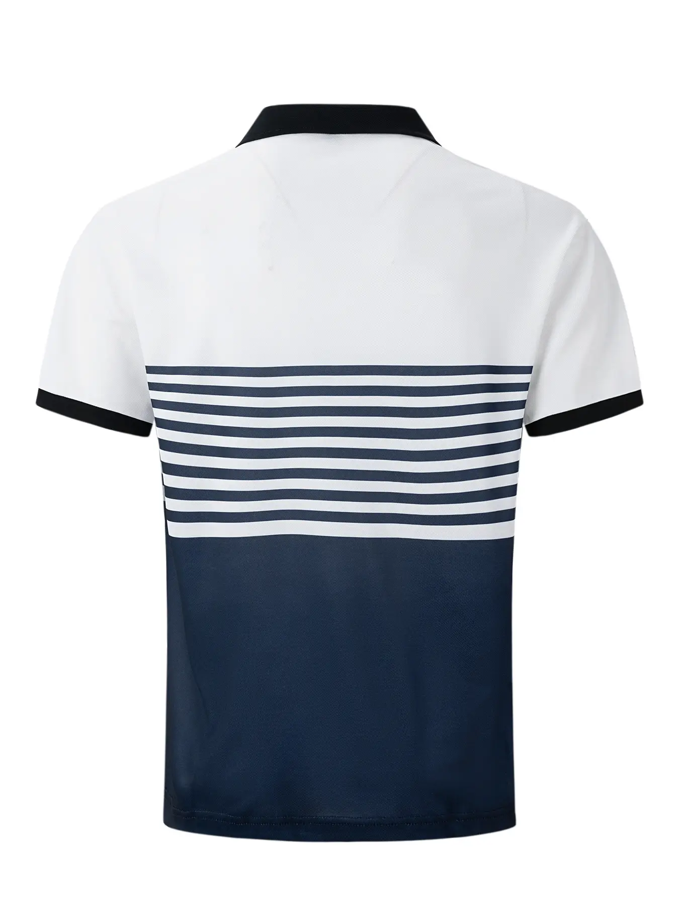 Men Striped Polo Shirt Olive Black Zipper 2026 — feature 9