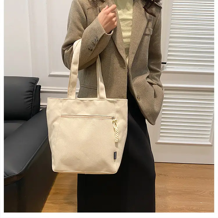 Women Canvas Shoulder Bag Large Capacity Spring 2024 - Image 6