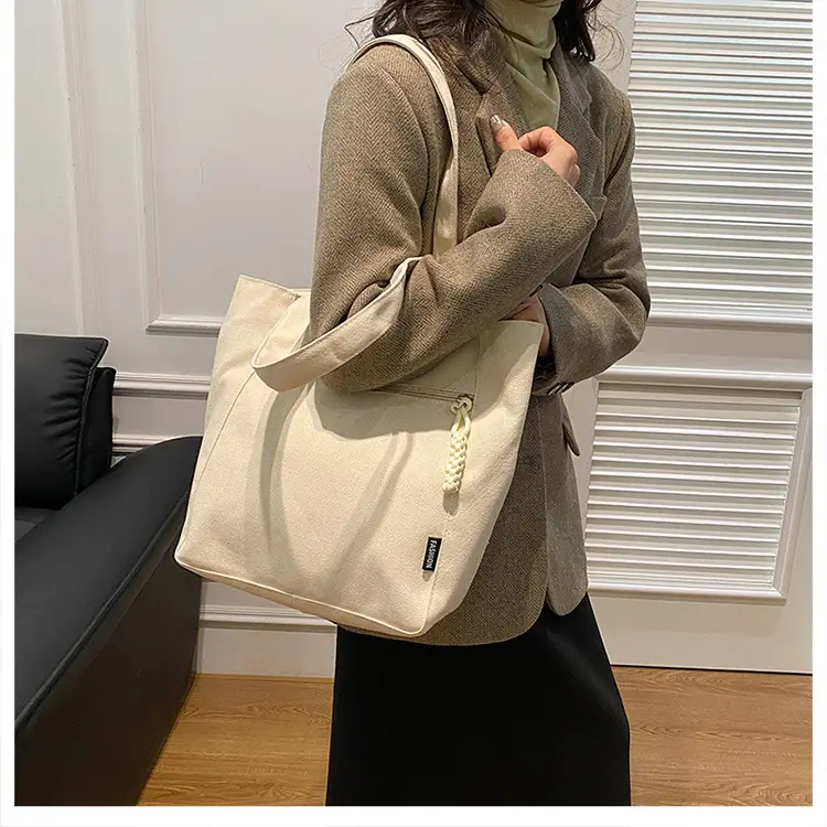 Women Canvas Shoulder Bag Large Capacity Spring 2024 — feature 21