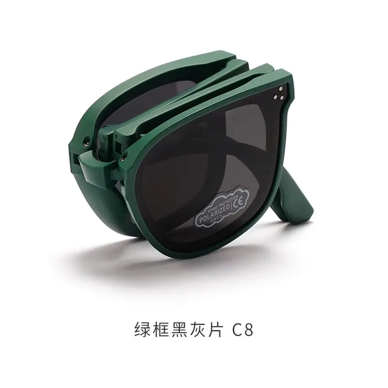 Men Green Black Sunglasses Foldable Polarized - Image 9
