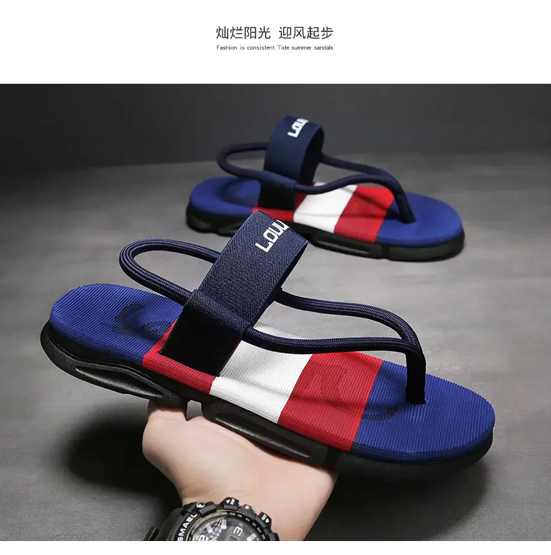Cross-Border Summer New Beach Flip-Flops Men's Fashion Outdoor Men's Thick-Soled Sandals Foreign Trade Sandals Customization — feature 16