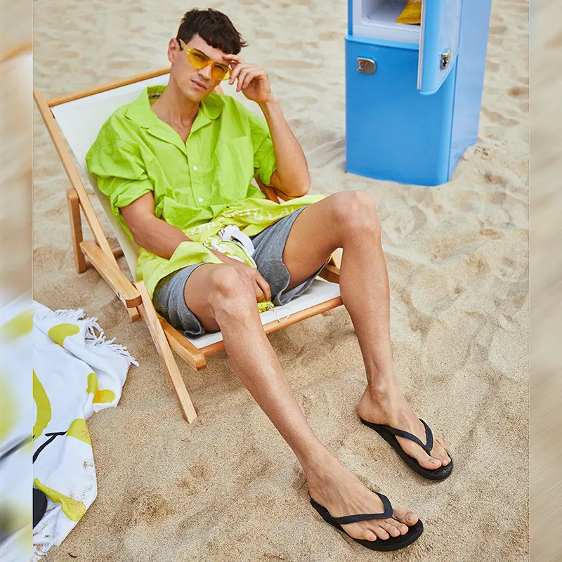 Summer simple flip flops men's and women's flat heel non-slip flip-flops couple outdoor beach flip-flops wholesale - Image 11
