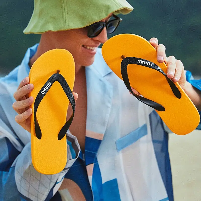Summer simple flip flops men's and women's flat heel non-slip flip-flops couple outdoor beach flip-flops wholesale - Image 12
