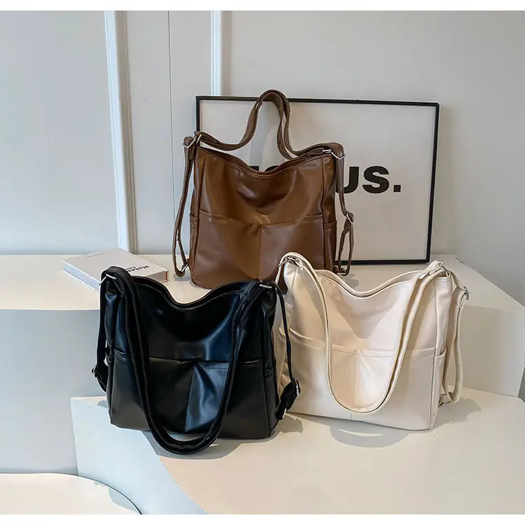 Brown Crossbody Shoulder Tote Bag Large Capacity Fashion Trend — feature 7