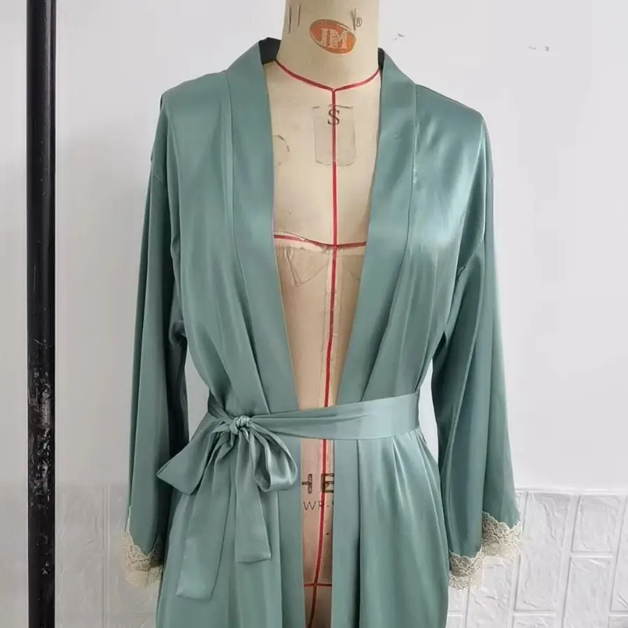 Black Camexue Belted Nightgown Women 2018 - Image 9