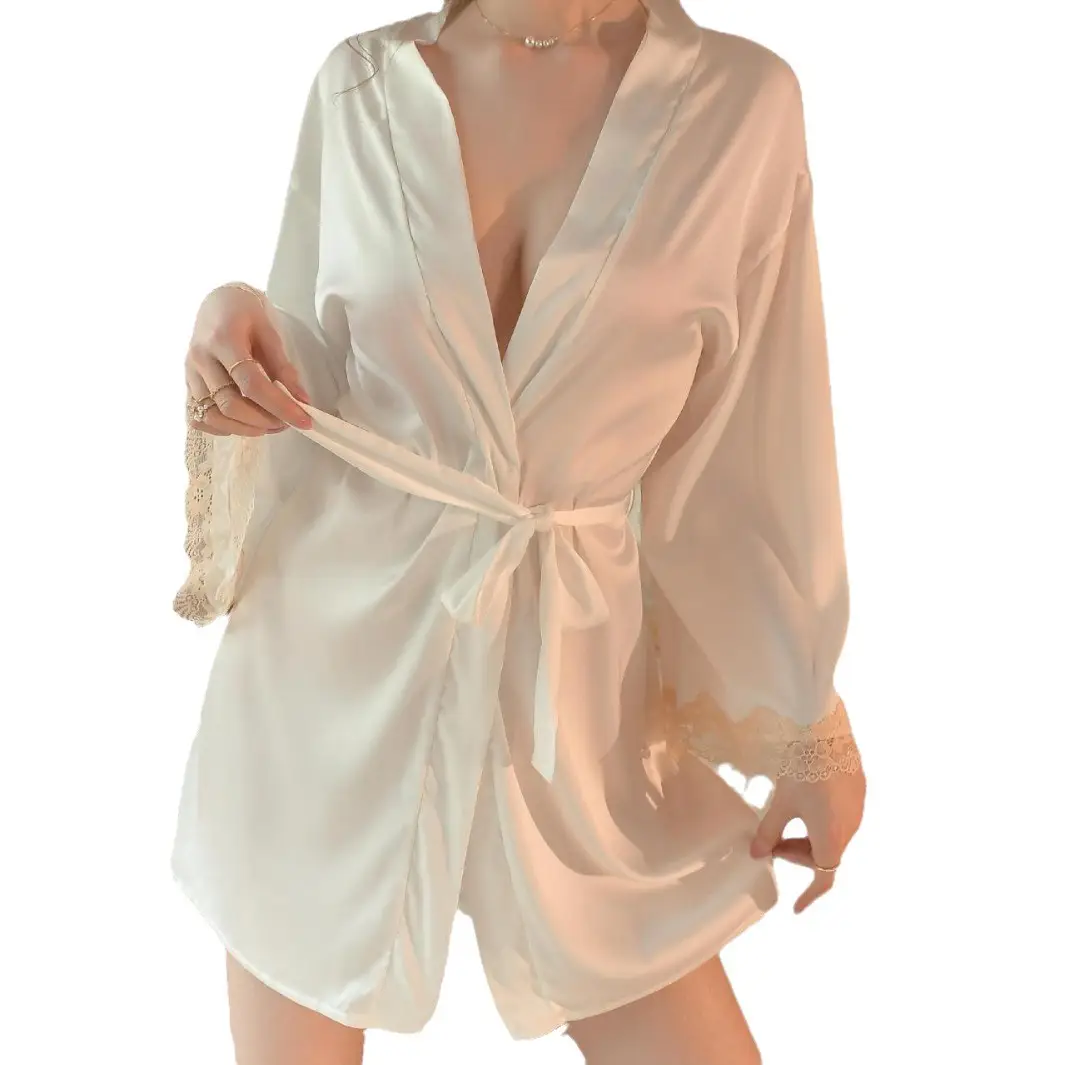 Black Camexue Belted Nightgown Women 2018 - Image 12