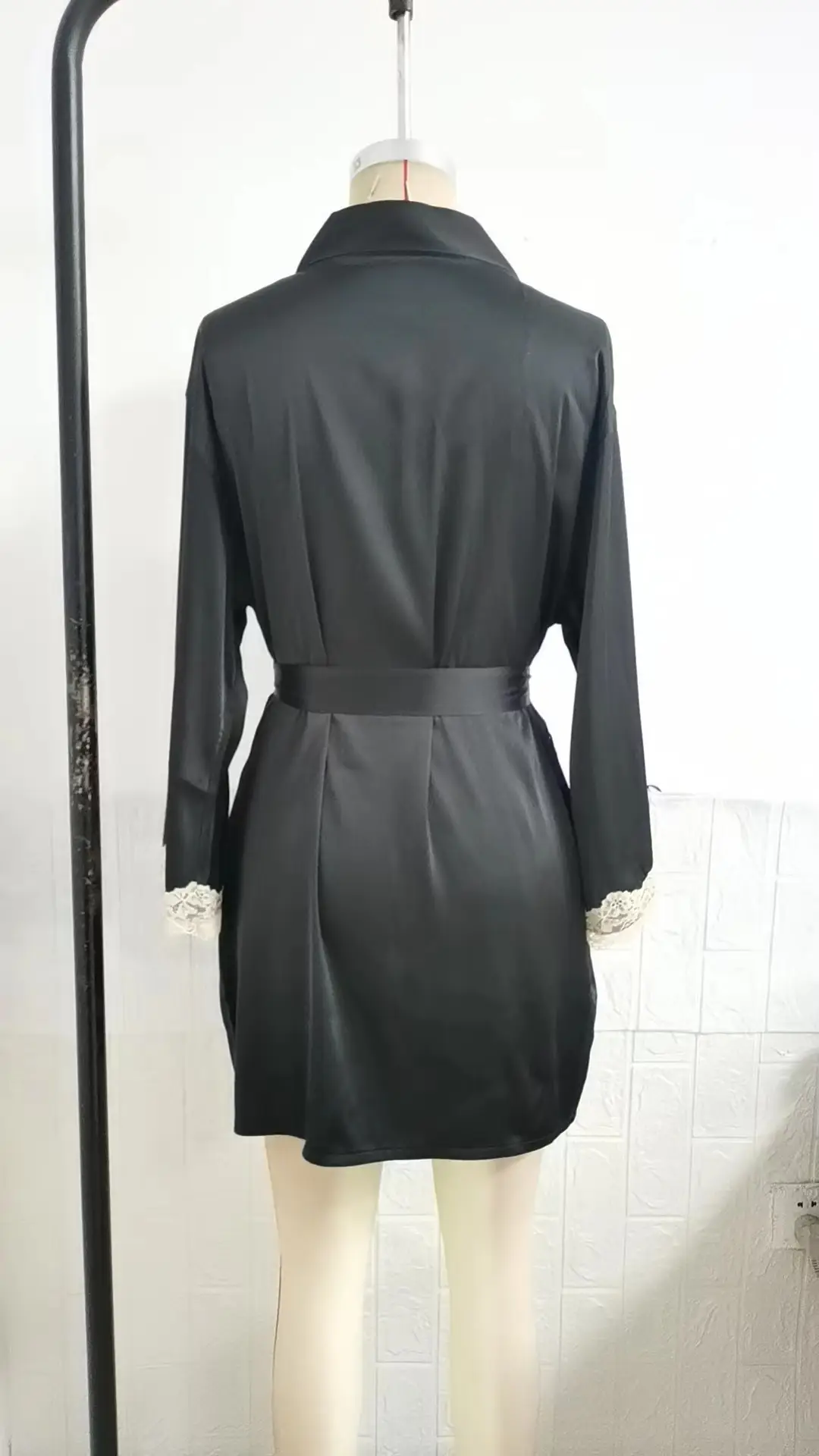 Black Camexue Belted Nightgown Women 2018 — feature 7