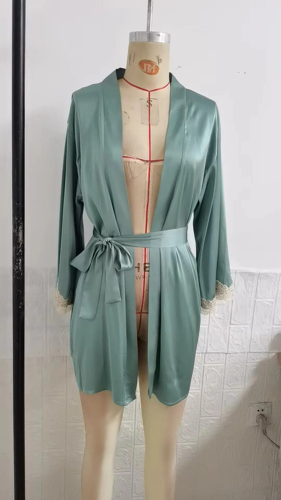 Black Camexue Belted Nightgown Women 2018 - Image 3