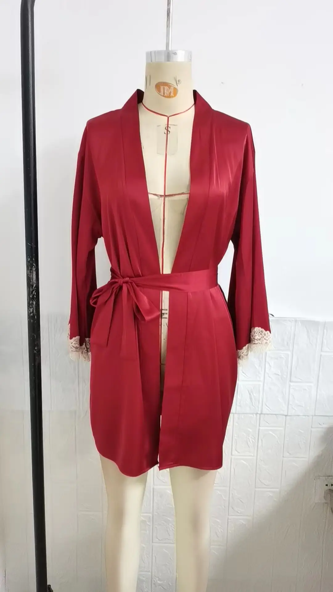 Black Camexue Belted Nightgown Women 2018 - Image 5