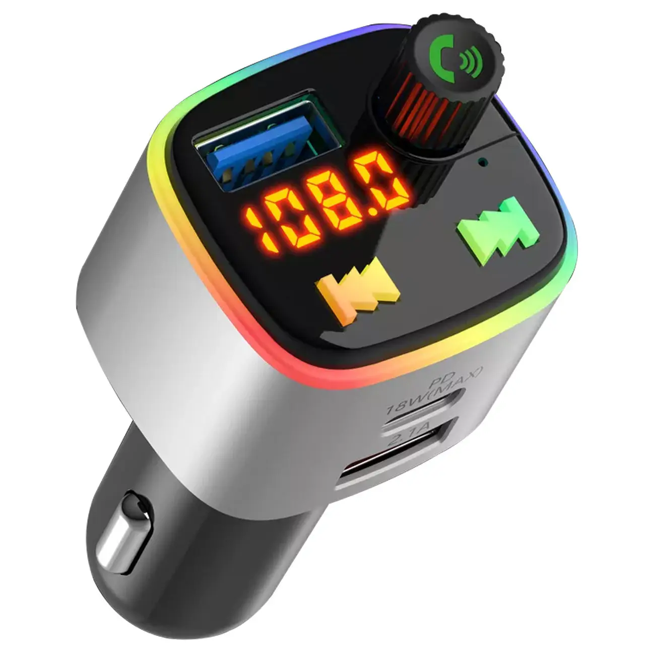 Bluetooth Car Charger with MP3 Player & Fast Charge - Image 3