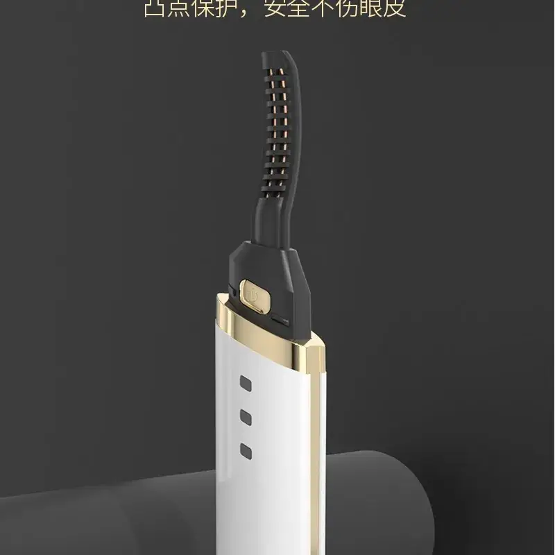Electric Rechargeable Eyelash Curler with Gold Finish